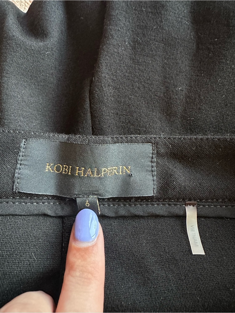 KOBI HALPERIN black tailored trousers pants designer quiet luxury size 6 - Picture 2 of 9